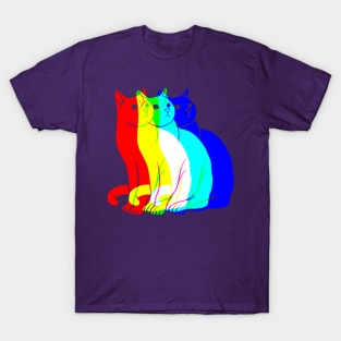 Cat Rainbow Prism T-Shirt